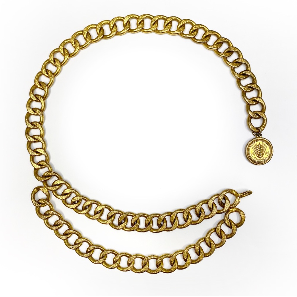SOLD Authentic Chanel Vintage Gold Chain Belt - Picture 2 of 5